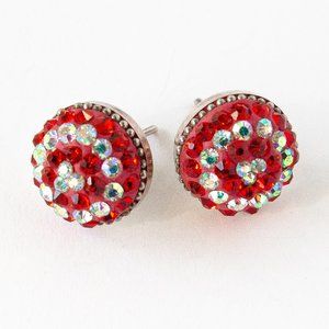 Round Beaded  Earrings Sterling Silver